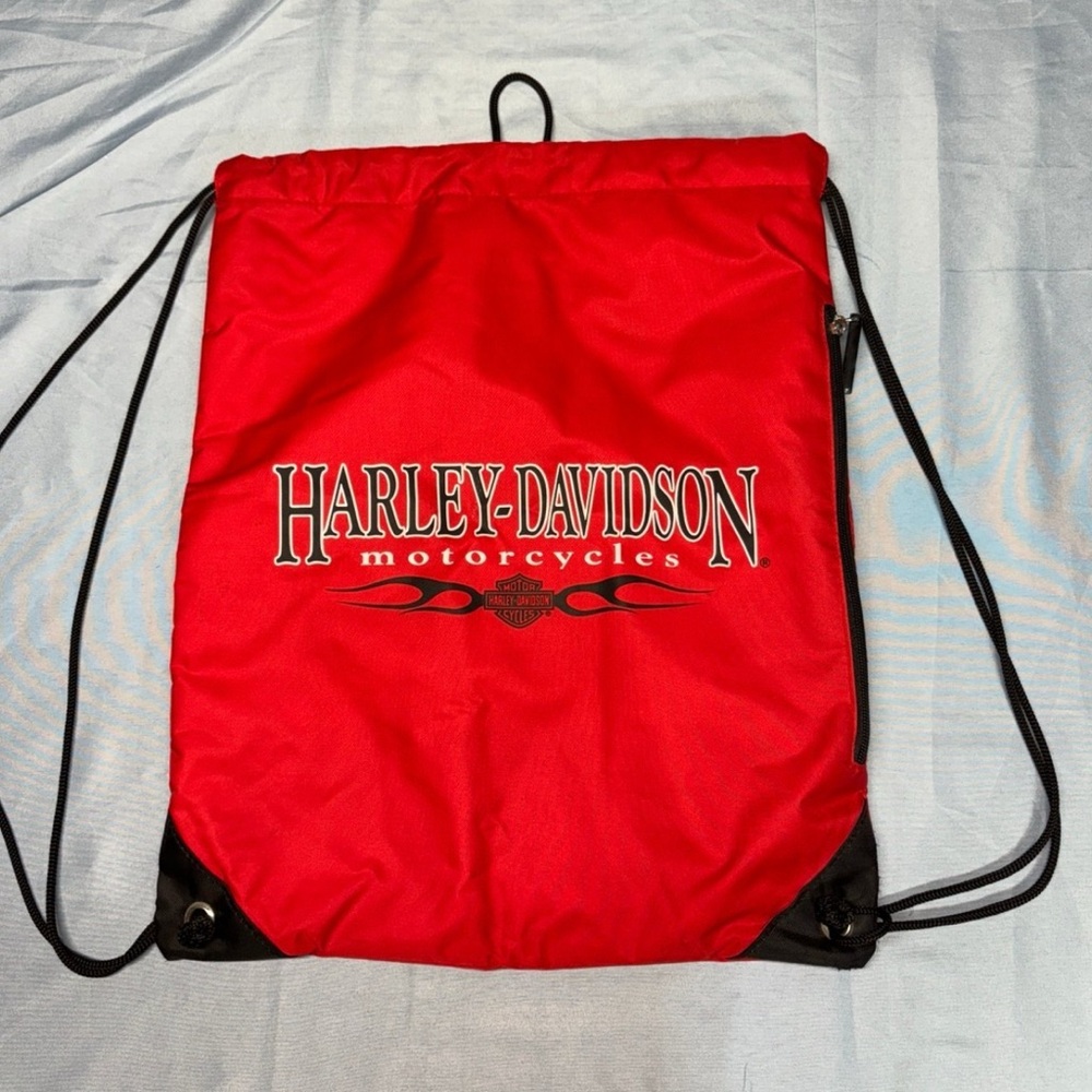 Harley-Davidson Red Drawstring Bag